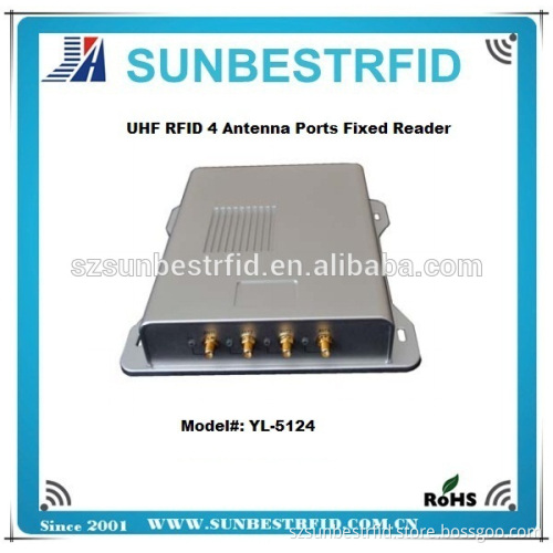 UHF RFID 4 Antenna ports long range fixed reader EPC GEN2/ISO18000-6C